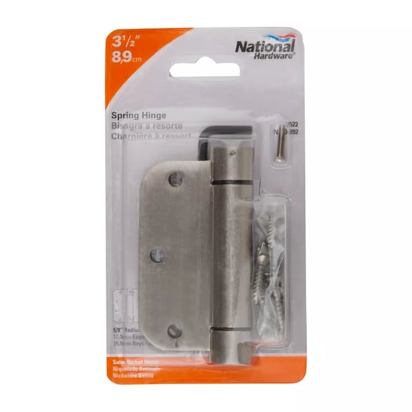 Spring Hinge Stn Nkl 3-1/2In